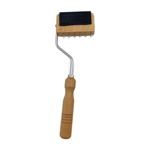 Dickly Tensor de correas, herramienta para tapicería cerca del marco, herramienta de estiramiento con mango de madera para alfombras, hogar, lienzo, cintas y