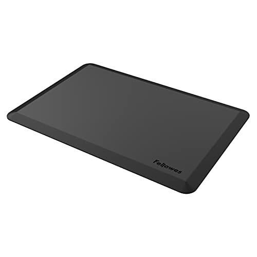 Fellowes - Alfombra ergonómica antifatiga, para trabajar de pie, compatible con mesas regulables en altura, color negro