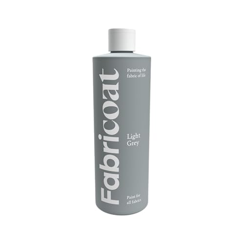 Pintura para telas Fabricoat - Restaura o cambia el color de cualquier tela - Pinta directamente sobre la tela - Transforma cualquier cosa - Sofás, pantallas de lámparas (250 ml, gris claro)
