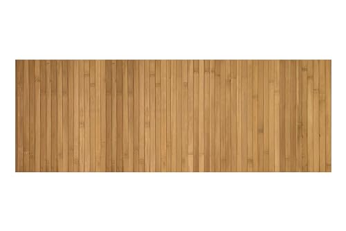 CosìCasa Alfombra Bambu Ecológica Antideslizante [50X100 cm] | Alfombras de Bambu de Cocina con Diseño de Efecto Lavado | Esterilla Bambu de Colores Beige