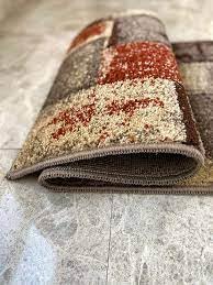 ALFOMBRAS IBERIA - Alfombra Pasillo | Pelo Corto Polipropileno y Lavable | Antideslizante | Varias Medidas, Ideales para Todo Tipo de Pasillos Largos, Pie de Cama, Corredor (67x200 cm, Marrón/Beige)