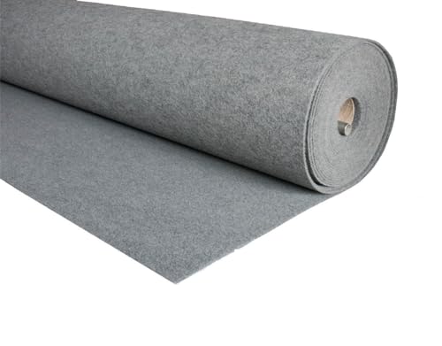 Exma Moqueta Fieltro por Metros - MOQUETA Gris, 280gr/m2, Venta por Metros, para Interior, Salón, Suelo [Ancho 200 cms] 7502111