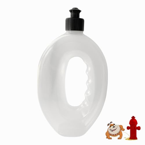 BUYWITHLOVE Botella de Pipi para Perros con Agarre Único (500ml) - Transparente para Calle - Agua y Accesorios