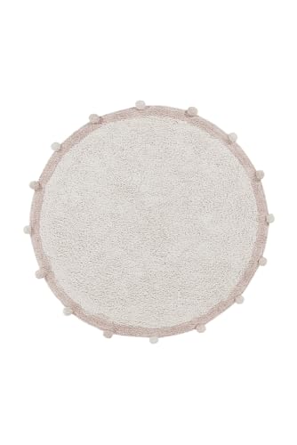 Lorena Canals - Alfombra Lavable Bubbly Natural - Vintage Nude - Natural, Rosa Palo - 97% algodón 3% Otras Fibras. Base: Algodón Reciclado - 120 cm