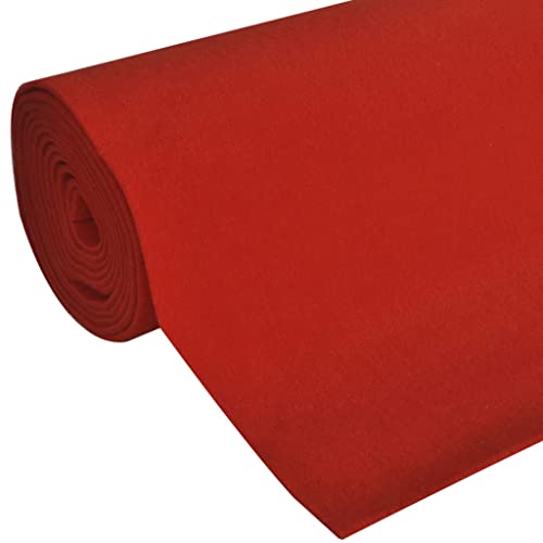 vidaXL Alfombra Roja 1x5 m Estera para Eventos Fiestas Noche Bodas Cumpleaños
