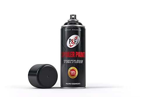 Pintura spray texturada para paragolpes - Texturizado negro - Reparador plásticos coche - Pintura spray spoiler y molduras de coches - Parachoques - CAR Repair - bumper paint - Spoiler Paint - P&F