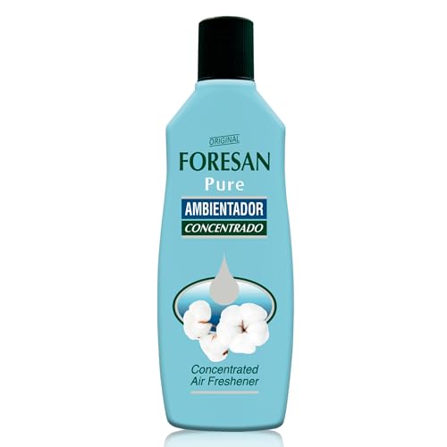 FORESAN - Ambientador Concentrado Pure, 125 ml, Aroma a Ropa Limpia, Ambientador Líquido para el Hogar, Elimina los Malos Olores