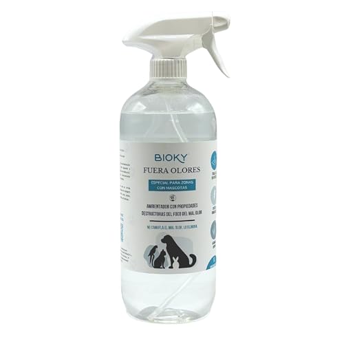 Neutralizador de Olores Perros y Gatos 1L - Eliminador de Olores Mascotas - Antiolor y Repelente de Orina – Textil, Areneros, Suelos, Coche, Césped Artificial, Alfombras (1L)