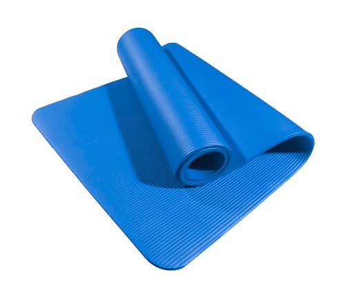 Esterilla Deporte Yoga Pilates Fitness Colchoneta Gimnasia Antideslizante,alfombras yoga NBR Alta Densidad Gruesa 8mm Diseñada para Pilates y Entrenamiento (8MM-AZUL)