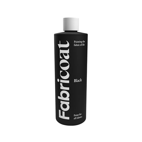 Furniture Clinic FabriCoat - Pintura para tela, se utiliza para restaurar o cambiar el color de tapicería, muebles suaves, interiores de automóviles, ropa y calzado (250 ml, negro)