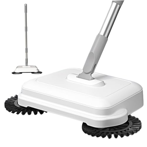 Dorccsi Barredora de Pisos, 2 en 1, con rotación de 360°, Manual, de Empuje, para alfombras, de Alta eficiencia y Mango Largo, para Colgar en casa o Oficina.