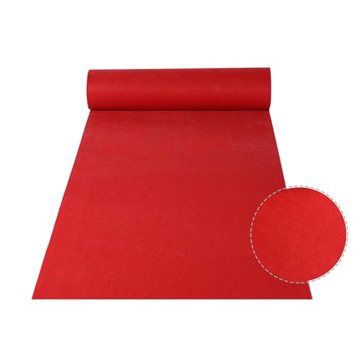 uyoyous Alfombra de Boda VIP para Eventos, Alfombra de Boda, Color Rojo, 10 m, Alfombra de recepción, Alfombra para Pasillo, Alfombra de 1 m de Ancho, 2 mm de Grosor, Alfombra desechable