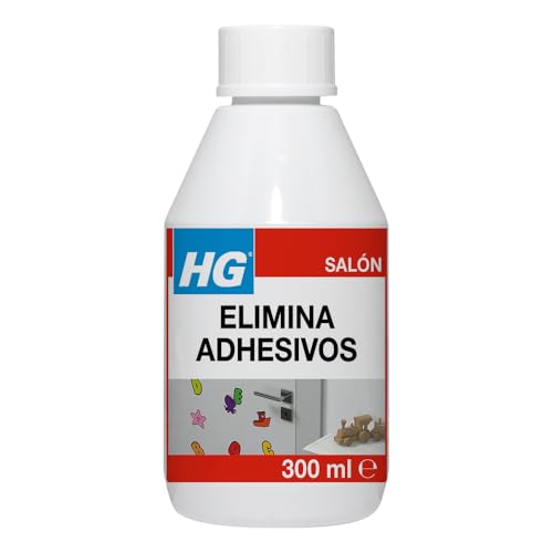 HG Elimina Adhesivos, Eliminador de Residuos y Pegamento, Producto de Limpieza para Eliminar Pegamento, Alquitrán, Grasa y Aceite - 300ml