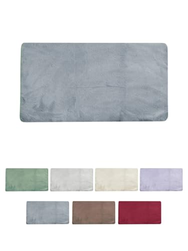 JARDIN202 - Alfombra Interior de Pelo Corto Antideslizante - Estera 100% Poliéster para Salón, Dormitorio y Sala de Estar | 60x90 cm (Gris oscuro)