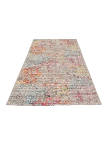 RugVista Monet, Alfombra Moderna, Pelo Corto, 80 x 200 cm, Rectangular, Calidad cert. Oeko-Tex Standard 100, Polipropileno, Pasillo, Dormitorio, Cocina, Salón, Comedor, Despacho, Multicolor