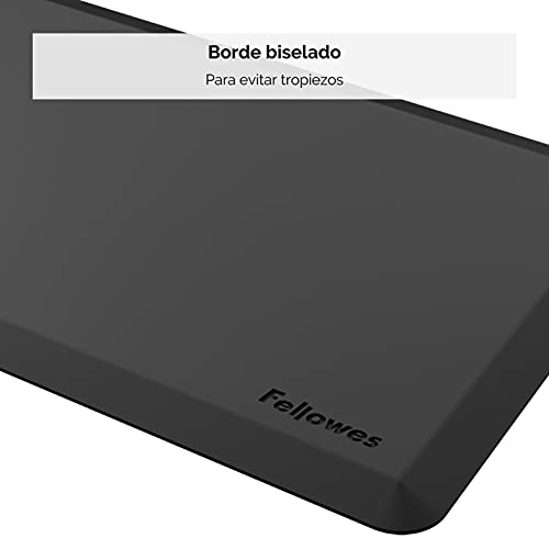 Fellowes - Alfombra ergonómica antifatiga, para trabajar de pie, compatible con mesas regulables en altura, color negro