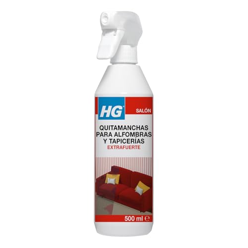 HG Quitamanchas Extra Fuerte, Eficaz Limpiador para Alfombras y Tapicería, Potente Limpiador en Spray para Tejidos, Manchas Localizadas, Sofás y Ropa, Producto de Limpieza con Oxígeno Activo - 500ml