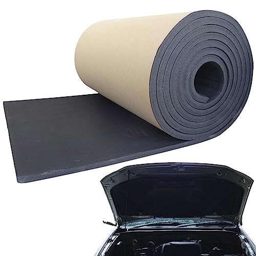 Alfombrilla de espuma insonorizada, almohadilla de espuma acústica ignífuga para control de ruido, alfombrilla de espuma de aislamiento acústico, protección térmica para techo de coche, puerta, capó,