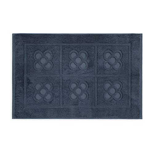 COTTON REUS Alfombra de baño Gris Carbón 52x78 cm 100% algodón de 600 Gramos Flor de Barcelona