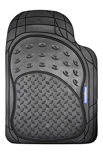 Good Year GOD9023 1 Juego de alfombras de Goma, para Coche de pasajeros, Puente recortables Color Goodyear, Negro 3 Piezas