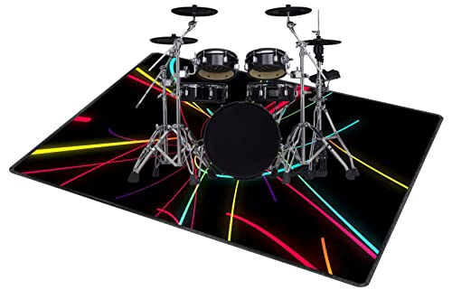 QQDD Alfombra para Batería Tambor Alfombra Acusticas Alfombrillas Insonorizada Antideslizantes para Baterías electrónicas Caja Bombo Baterías acústico Tambor Instrumentos Musicales (80CM - 200CM)