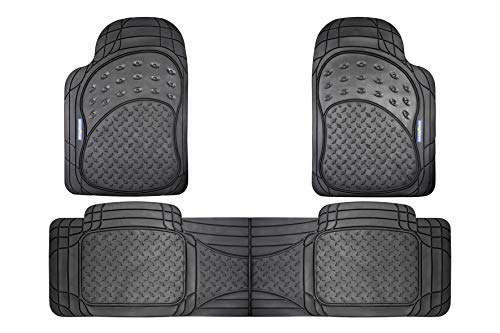 Good Year GOD9023 1 Juego de alfombras de Goma, para Coche de pasajeros, Puente recortables Color Goodyear, Negro 3 Piezas