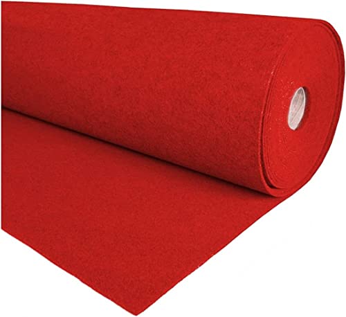 Mugar- Alfombras para Eventos y Celebraciones de Todo Tipo- Alfombras Pasilleras para Festejos y Ocasiones Especiales de Diversos Colores- 1 Metro de Ancho (1 x 10 Metros, Rojo (10))