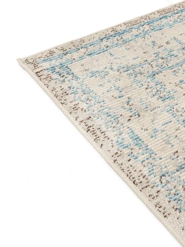 RugVista, Nadia, Alfombra, Pelo Corto,80 x 300 cm, Pasillo, Moderno, Oeko-Tex Standard 100, Polypropylene, Pasillo Dormitorio Cocina, Sala De Estar, Claro, Beige Oscuro
