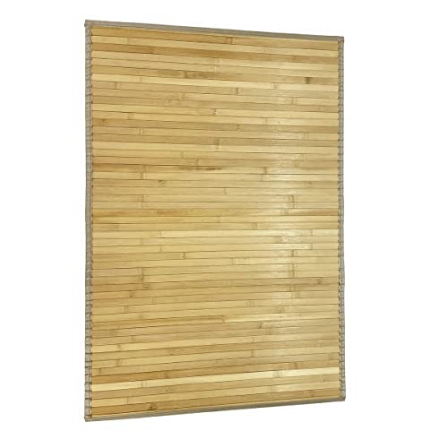 Acomoda Textil – Alfombra Bambú para Interior y Exterior. Alfombra con Cenefa Resistente, Lisa, Estampada y Antideslizante para Hogar, Dormitorio, Cocina, Jardín y Entrada. (60x90 cm, Modelo C)