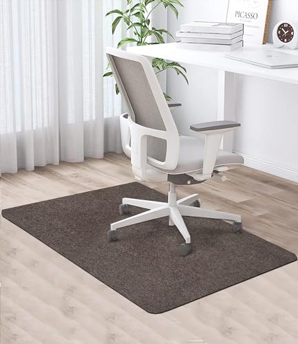 90 x 120 cm Protector Suelo Silla Ruedas, Marrón Antideslizante Protector Suelo, Alfombra Silla Ruedas, Alfombra Silla Gaming, Alfombrilla para Silla de Oficina, tapete de protección de baldosas