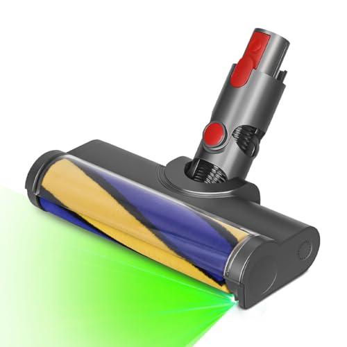 MoPei Cabezal de Cepillo Suave LED para Suelos Duros Compatible con Dyson V7 V8 V10 V11, Ilumina el Polvo Oculto en el Parquet