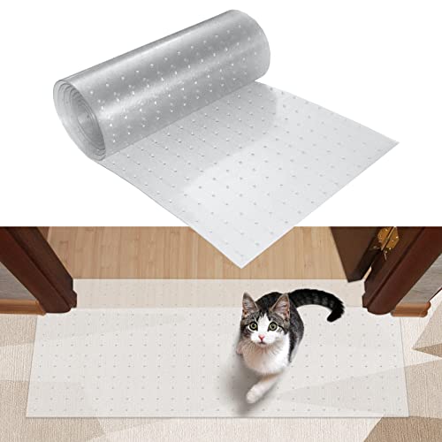12.20''x98.42'', Tapete Protector de Alfombra de PVC Transparente, en Plástico Resistente, Protector de Alfombras/Suelos/Dormitorios, Puertas/Porches para Evitar Arañazos/Desgaste de Alfombras