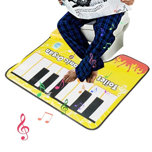 Tapete Para Piso De Piano Para Inodoro - Tapete Para Piano Para Inodoro Divertido | Alfombrillas Para Inodoro De Piano Alfombra Con Sonido De Piano Para Orinal | Chistes Y Juguetes De Broma Prácticos