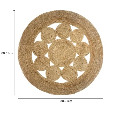 Atmosphera - Alfombra Calada 'Esra' en Yute D. 80 cm