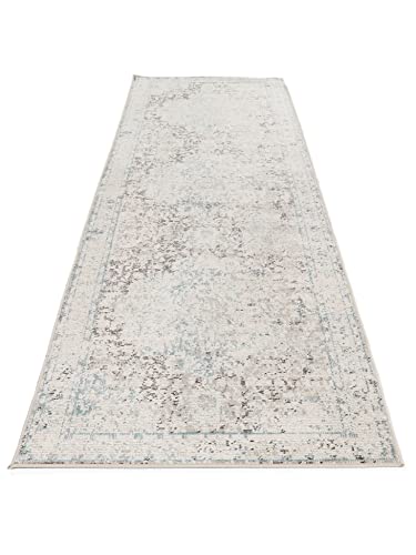 RugVista, Nadia, Alfombra, Pelo Corto,80 x 300 cm, Pasillo, Moderno, Oeko-Tex Standard 100, Polypropylene, Pasillo Dormitorio Cocina, Sala De Estar, Claro, Beige Oscuro