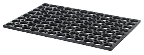 Nicoman Felpudo de Goma para Interiores y Exteriores, con Agujeros de Drenaje, antifatiga, raspador de Suciedad, Patio de recreo, jardín, (60 x 40 cm, 1,3 cm de Grosor, pequeño)
