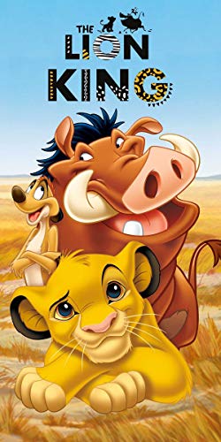 Jerry Fabrics Disney - Toalla de playa (70 x 140 cm), diseño del Rey León