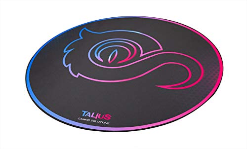 Talius Floorpad Alfombra Gaming. Tela con Base Antideslizante, Resistente al Agua, Color Negro, Disponible en Dos tamaños (Redonda 1000mm)