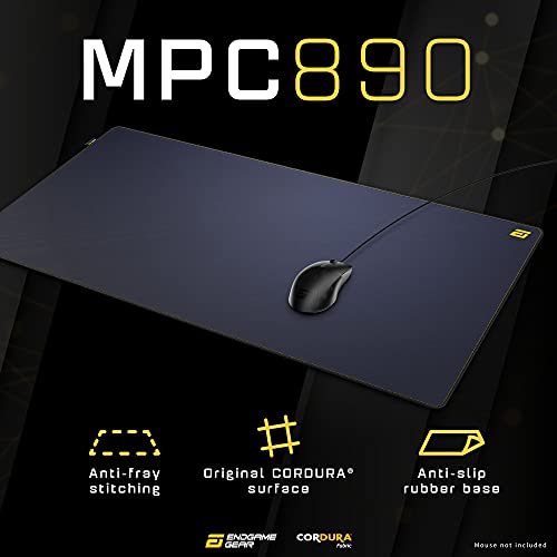 ENDGAME GEAR MPC890 Alfombrilla de Ratón Cordura® para PC Gaming - XL - 89 x 45 cm - Alfombrilla de Ratón para Ordenador - Tejido Cordura® - Base de Goma - Antideslizante - Azul Oscuro