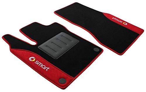 ilTappetoAuto COLOR0000029R, Tapetes para el coche, Alfombra antideslizante, Rojo