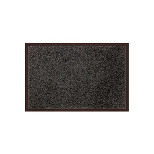 Acomoda Textil – Felpudo Atrapapolvo de Entrada, Alfombra Rectangular de Goma Antideslizante y Resistente. Alfombrilla Acolchada de Fácil Limpieza Ideal para Interior y Exterior. (Gris, 60x80 cm)