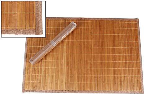 thesecrethome.es - Alfombra de Bambú - Láminas de 1 cm Ancho - Antideslizante - Decoración para Salón, Dormitorio, Terraza, Baño - Largo. 85 cm x Ancho. 55 cm