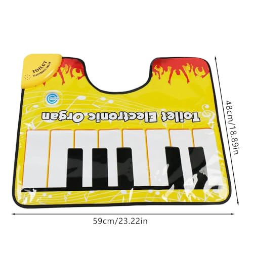 Tapete Para Piso De Piano Para Inodoro - Tapete Para Piano Para Inodoro Divertido | Alfombrillas Para Inodoro De Piano Alfombra Con Sonido De Piano Para Orinal | Chistes Y Juguetes De Broma Prácticos