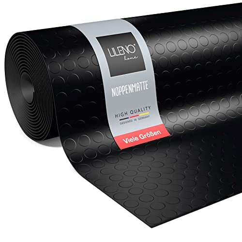 LILENO HOME Alfombra de goma granulada por metros, 20 x 100 cm, (3 mm) para el suelo del taller, alfombrilla antideslizante, cubierta banco trabajo y sótano, remolque, garaje