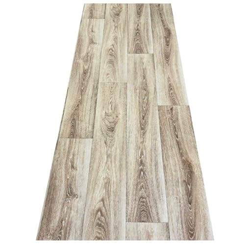 ALFOMBRAS IBERIA | Alfombra Vinílica Efecto Madera Parquet | Antideslizante y Resistente | Fácil de Limpiar | Uso Interior o Exterior | Haya Natural | Varios Tamaños