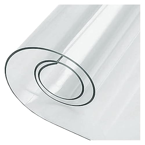 COMERCIAL CANDELA FELPUDOS Y ALFOMBRAS Hule | Mantel Mesa Antimanchas | Mantel Mesa Comedor y Mesa Cocina PVC Impermeable, para Interior y Exterior Transparente (100_x_140_cm, 80)
