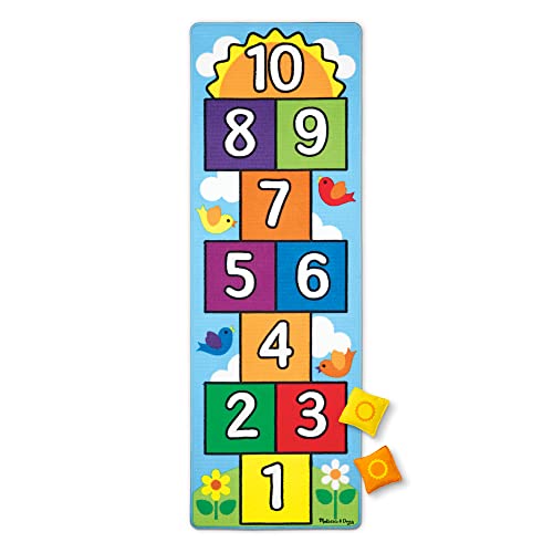 Melissa & Doug - Alfombra Tejida, Hop & Count Hopscotch Rug (19402)