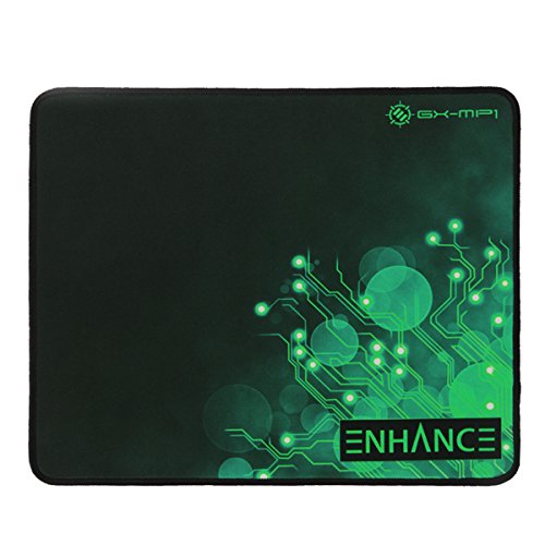 ENHANCE - Alfombrilla de ratón Grande para Juegos y Juegos de PC, Ideal para Jugadores y Jugadores Profesionales, para Jugar GTA, FIFA 17, Farming Simulator 17, Sims 4 y más Juegos de PC, Color Verde