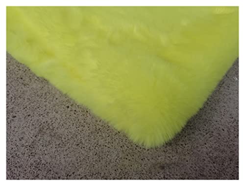 MUYUNXI Tela De Peluche por Metro Tela De Piel De Conejo Imitada Espesa Usada En La Alfombra De La Bufanda De La Ropa 160 Cm De Ancho Vendido por Metro(Color:Amarillo)