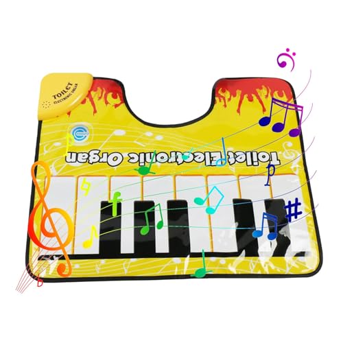 Alfombra de suelo para piano - Alfombra de suelo para inodoro, alfombra de suelo suave para cuarto de baño | Alfombra de piano de inodoro divertida, gags y juguetes de broma prácticos para niños